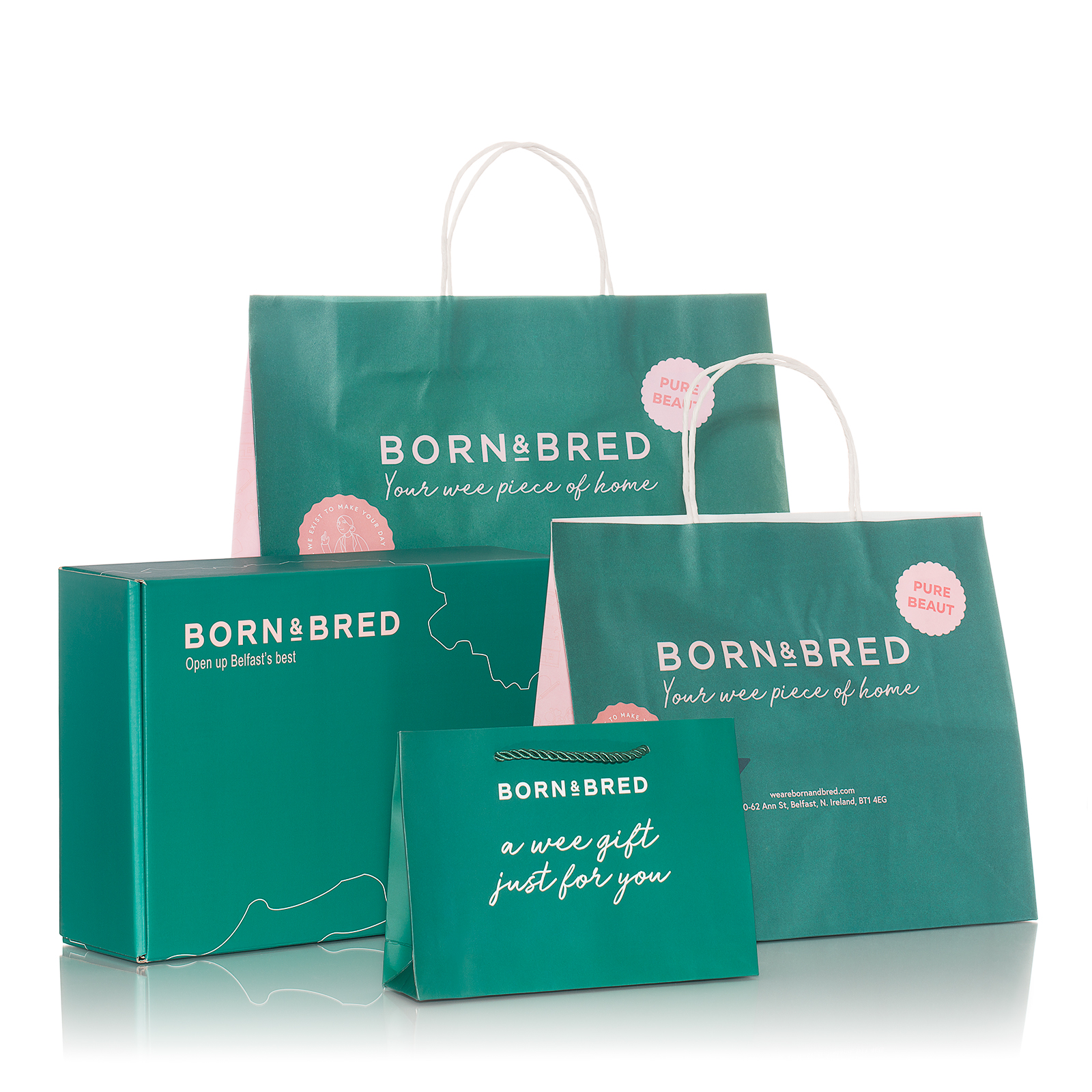 Allure bag collection for Born and Bred by panache packaging