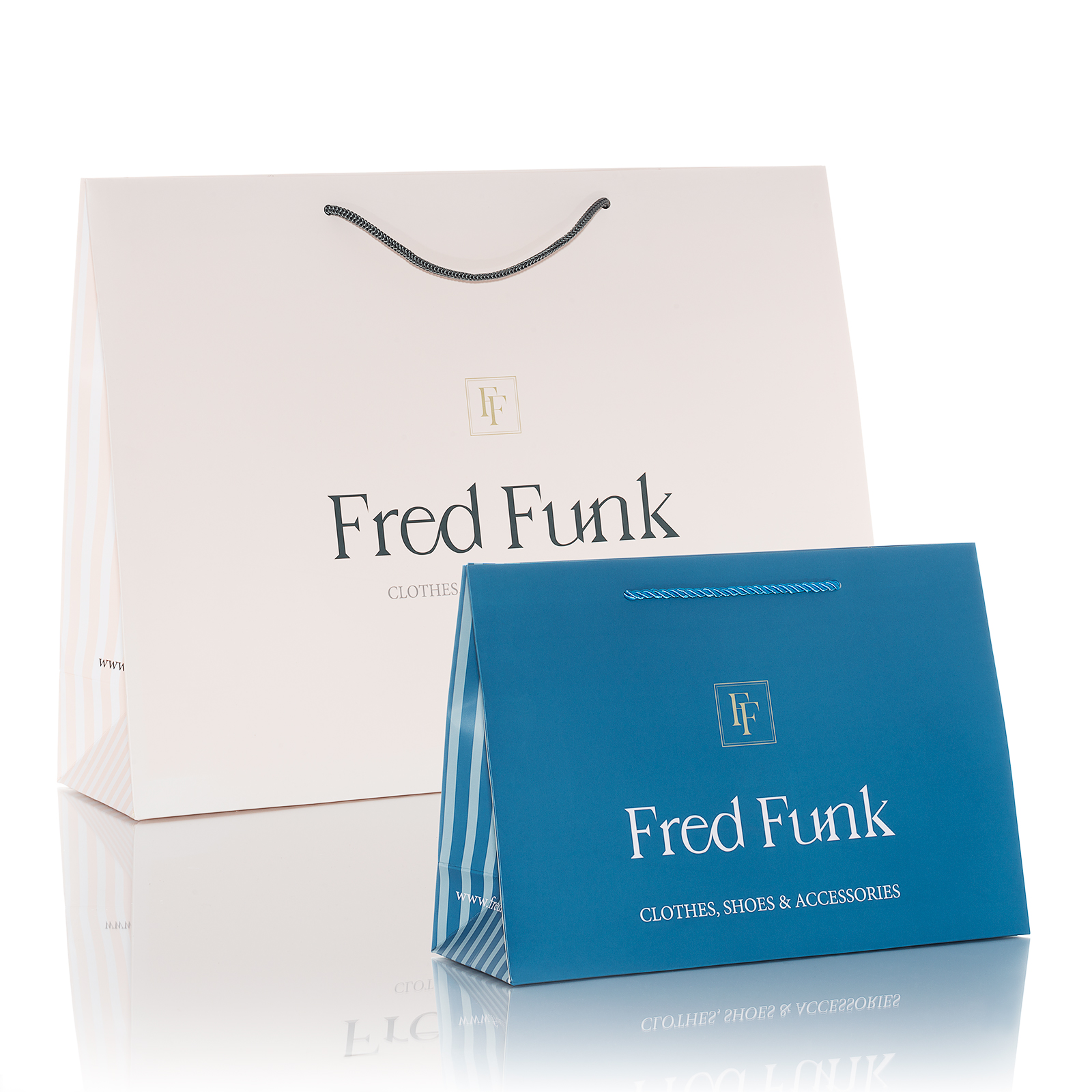 Serene Bag Collection for Fred Funk shoe shop - panache packaging