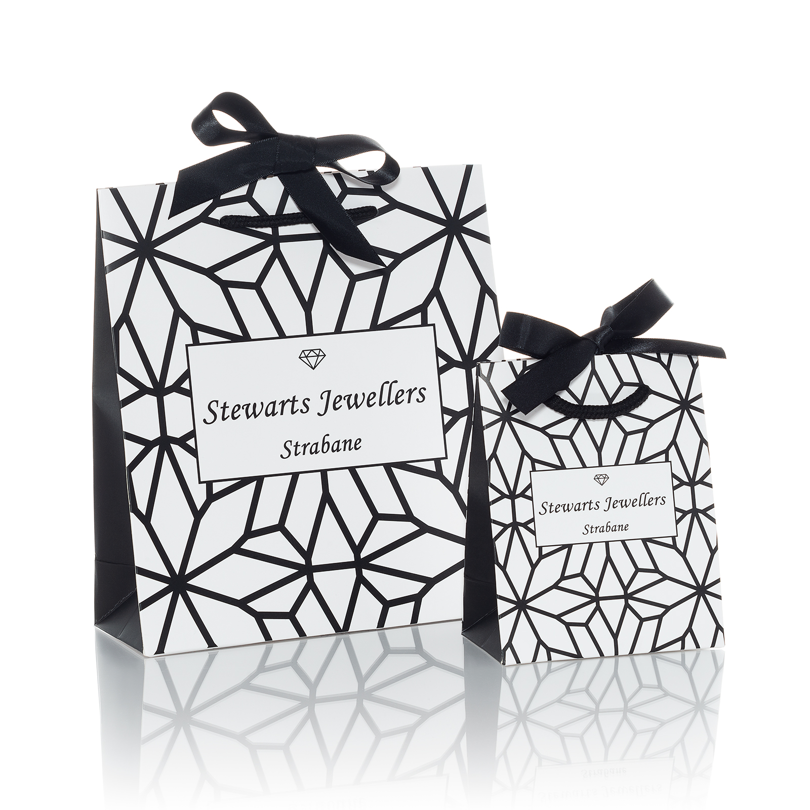 Classic bag collection for stewarts jewellers by panache packaging