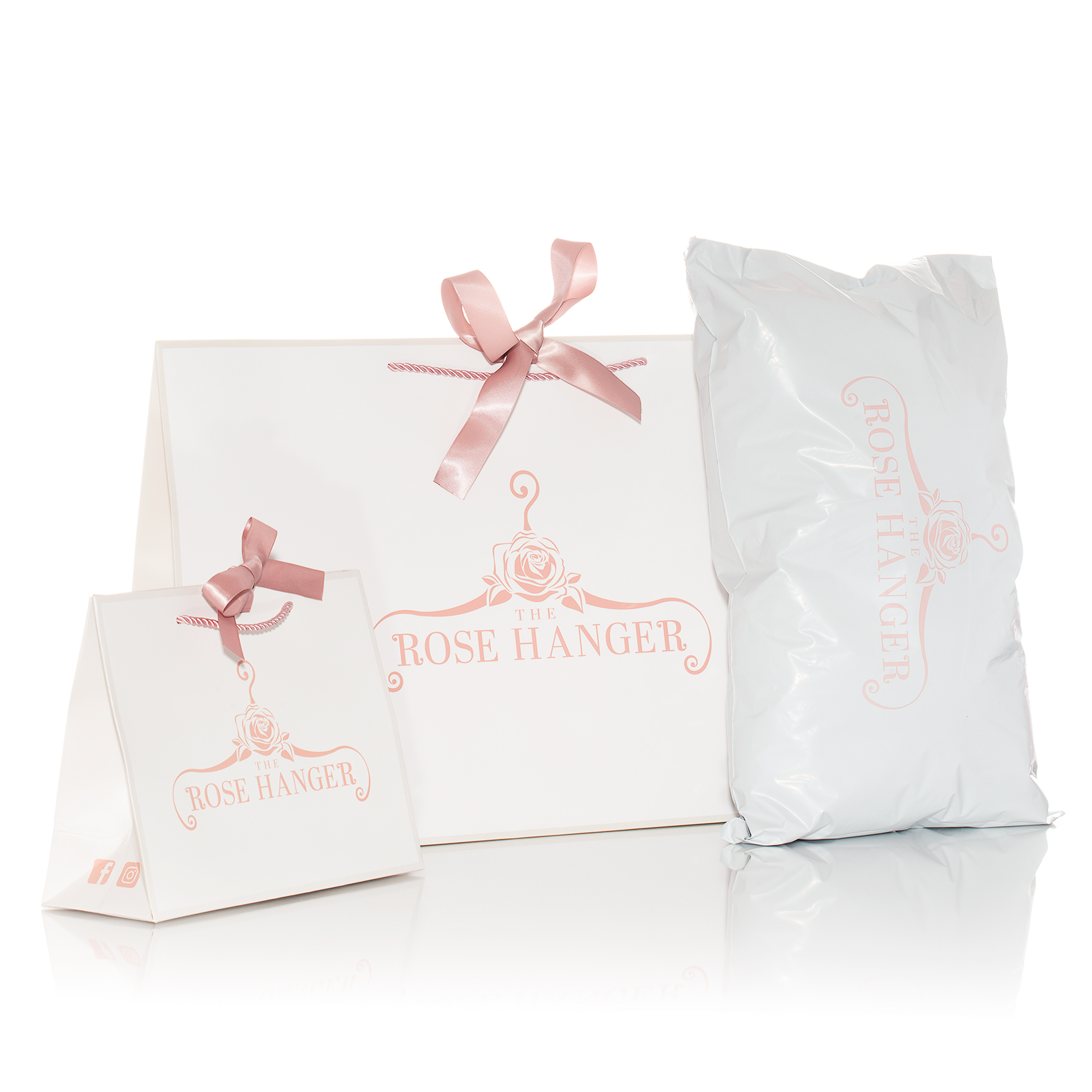 Serene bag collection for The Rose Hanger by panache packaging